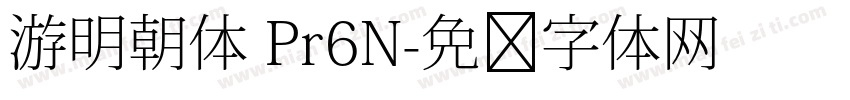 游明朝体 Pr6N字体转换